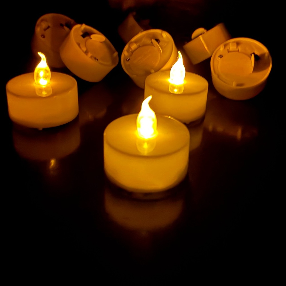 Realistic Flickering Tealight Candles Set of 13 LED Soft White